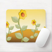 GELBE BLUMEN MOUSEPAD (Mit Mouse)