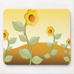 GELBE BLUMEN MOUSEPAD