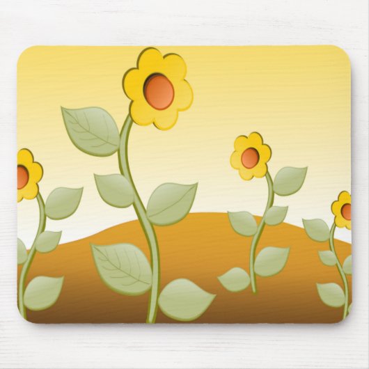 GELBE BLUMEN MOUSEPAD (Vorne)
