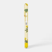 Gelbe Blumen, Muster von Blume, Ihr Name iPhone 16 Hülle (Linke Seite)
