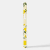 Gelbe Blumen, Muster von Blume, Ihr Name iPhone Hülle (Rechte Seite)