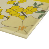 Gelbe Blumen, Muster von Blume, Ihr Name Schneidebrett (Ecke)
