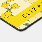 Gelbe Blumen, Muster von Blume, Ihr Name Schreibtischunterlage (Ecke)