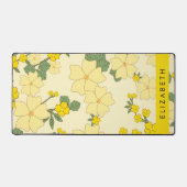 Gelbe Blumen, Muster von Blume, Ihr Name Schreibtischunterlage (Vorderseite)