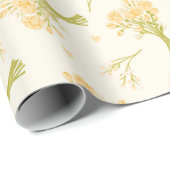 Gelbe Blumen Nahtloses Muster Geschenkpapier (Rolleneckpunkt)
