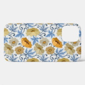 Gelbe Blumen: Nahtloses Textildesign Case-Mate iPhone Hülle (Rückseite (Horizontal))