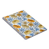 Gelbe Blumen: Nahtloses Textildesign Notizblock (Rechte Seite)