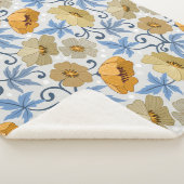 Gelbe Blumen: Nahtloses Textildesign Sherpadecke (3/4)