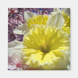 Gelbe Blumen Narzissen Frühlingsgarten Magnet