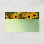 Gelbe Blumen Naturfotografie fröhliche Sitte Visitenkarte (Rückseite)