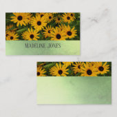 Gelbe Blumen Naturfotografie fröhliche Sitte Visitenkarte (Vorne/Hinten)