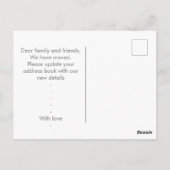 Gelbe Blumen Neue Adressenankündigung Postkarte (Rückseite)