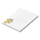 Gelbe Blumen Notepad Notizblock (Rotiert)