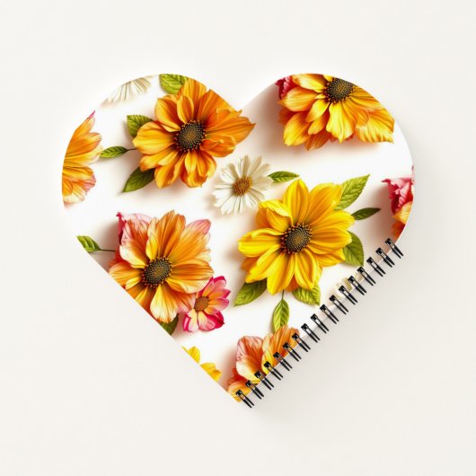 gelbe Blumen Notizblock (Rückseite)
