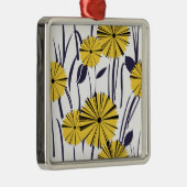 Gelbe Blumen Ornament Aus Metall (Rechts)