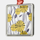 Gelbe Blumen Ornament Aus Metall (Links)