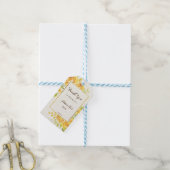 Gelbe Blumen personalisierter Name Haldi Geschenke Geschenkanhänger (Mit Garn)