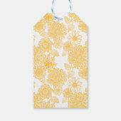 Gelbe Blumen personalisierter Name Haldi Geschenke Geschenkanhänger (Rückseite)