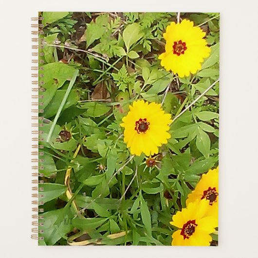 Gelbe Blumen Planer (Vorderseite)