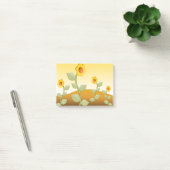 GELBE BLUMEN POST-IT KLEBEZETTEL (Büro)