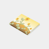 GELBE BLUMEN POST-IT KLEBEZETTEL (angewinkelt)