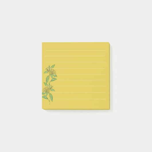 Gelbe Blumen Post-it Notizen (Vorderseite)