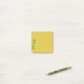 Gelbe Blumen Post-it Notizen (Auf Schreibtisch)