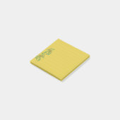 Gelbe Blumen Post-it Notizen (angewinkelt)