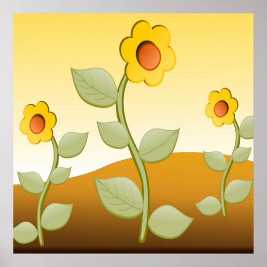 GELBE BLUMEN POSTER (Vorne)
