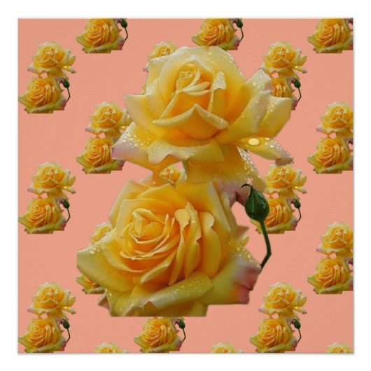 Gelbe Blumen Poster (Vorderseite)