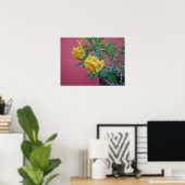 Gelbe Blumen Poster (Heimbüro)