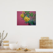 Gelbe Blumen Poster (Küche)
