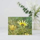 Gelbe Blumen Postkarte (Stehend Vorderseite)