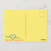 Gelbe Blumen Postkarte (Rückseite)