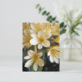 GELBE BLUMEN POSTKARTE (Stehend Vorderseite)