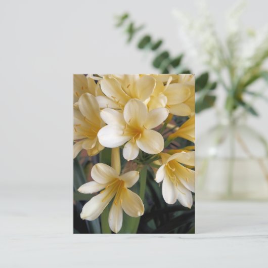 GELBE BLUMEN POSTKARTE (Stehend Vorderseite)