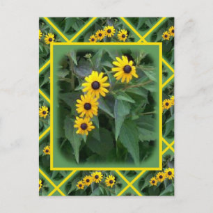 Gelbe Blumen Postkarte