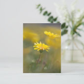 Gelbe Blumen Postkarte (Stehend Vorderseite)