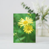 Gelbe Blumen Postkarte (Stehend Vorderseite)