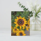 Gelbe Blumen Postkarte (Stehend Vorderseite)