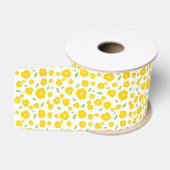 Gelbe Blumen Ripsband (Spule)