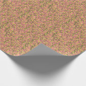 Gelbe Blumen Rosa Hintergrund Vintag Geschenkpapier (Ecke)