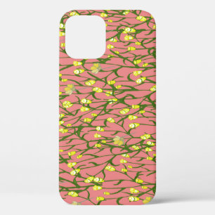 Gelbe Blumen rosa Hintergrund Vintage Case-Mate iPhone Hülle