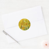 Gelbe Blumen Runder Aufkleber (Umschlag)