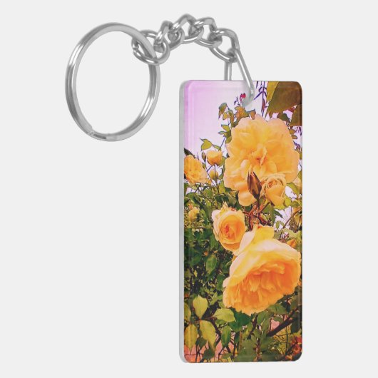 Gelbe Blumen Schlüsselanhänger (Vorderseite links)