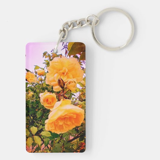 Gelbe Blumen Schlüsselanhänger (Rückseite)
