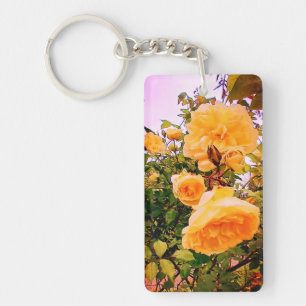 Gelbe Blumen Schlüsselanhänger