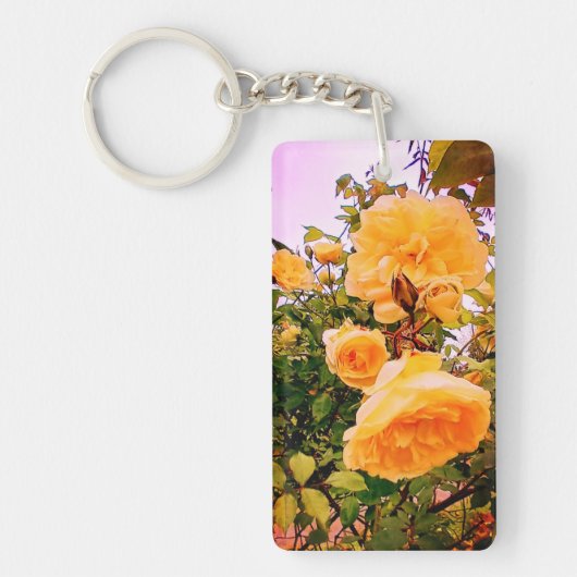 Gelbe Blumen Schlüsselanhänger (Vorderseite)