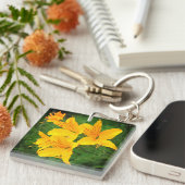 Gelbe Blumen Schlüsselanhänger (Vorderseite rechts)