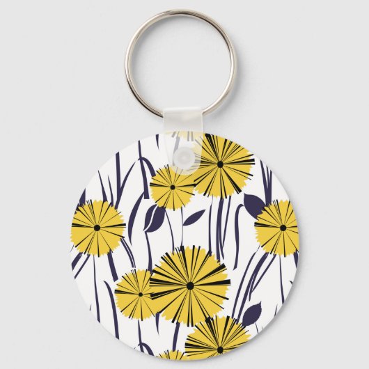Gelbe Blumen Schlüsselanhänger (Vorderseite)